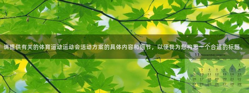 杏彩xc2登录入口：请提供有关的体育运动运动会活动方案的具体内容和细节，以便我为